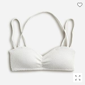 J Crew Scrunchie Sweetheart Bikini Top